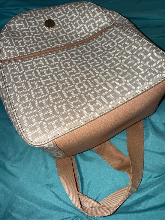 Tommy Hilfiger Mini Backpack in Cream and Tan